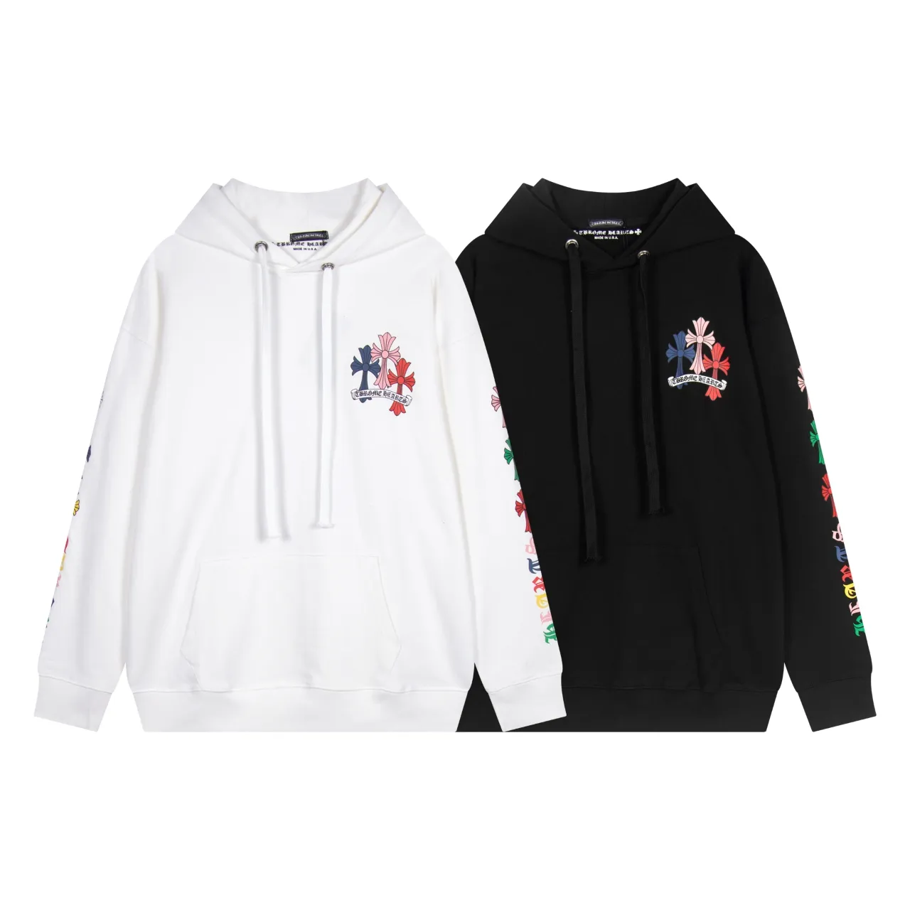 P290 Chrome Hearts Chrome Hearts Sanskrit letters printed phantom color cross group sweatshirt Size: S M L XL Color: black, white
